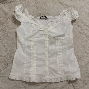 White Brandy Melville Top - OS/ fits like a small
